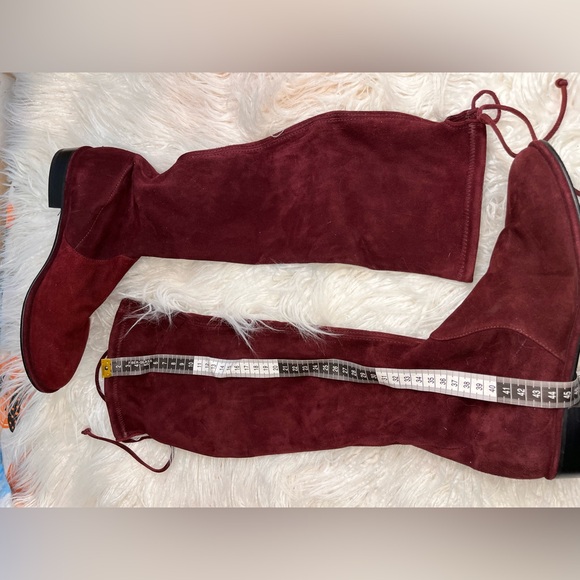 Stuart Weitzman Burgundy Over the Knee Boots - Picture 3 of 9